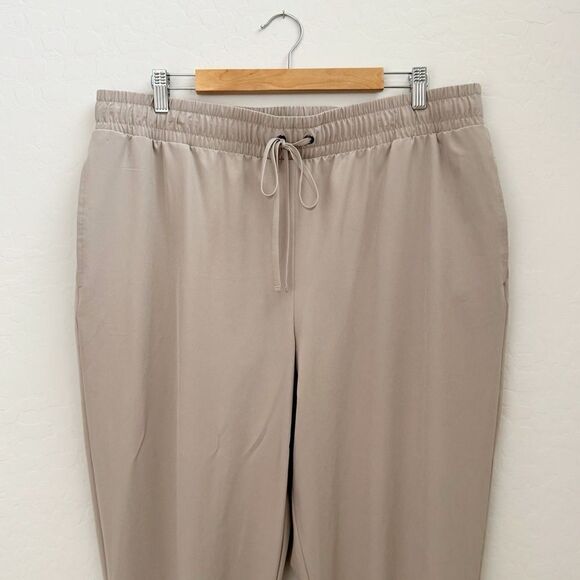 Simply Vera Vera Wang Simply Jogger Pants Grey/Beige Size XL - Picture 3 of 9